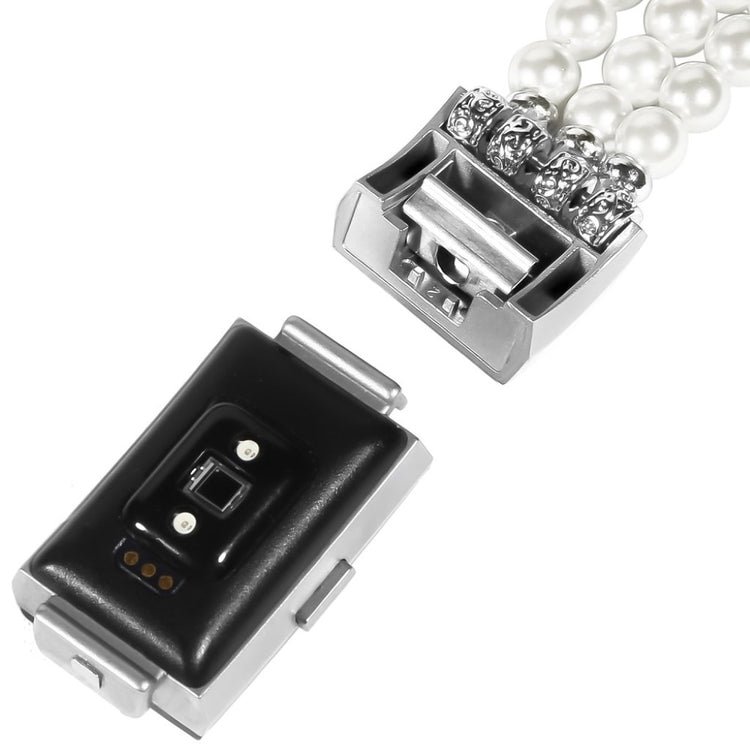 Meget nydelig Fitbit Charge 2 Metal og Sten Rem - Hvid#serie_2