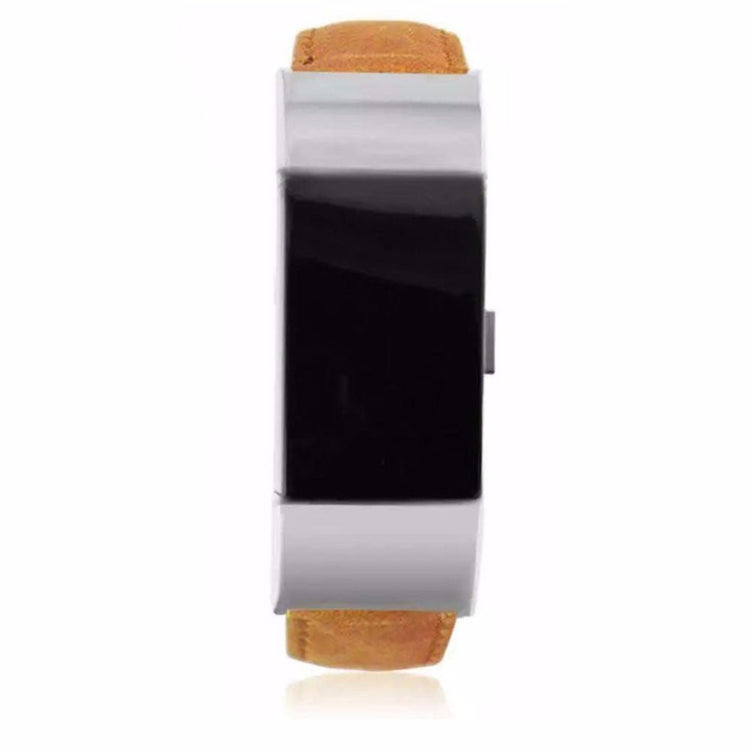 Supercool Fitbit Charge 2 Ægte læder Rem - Brun#serie_1