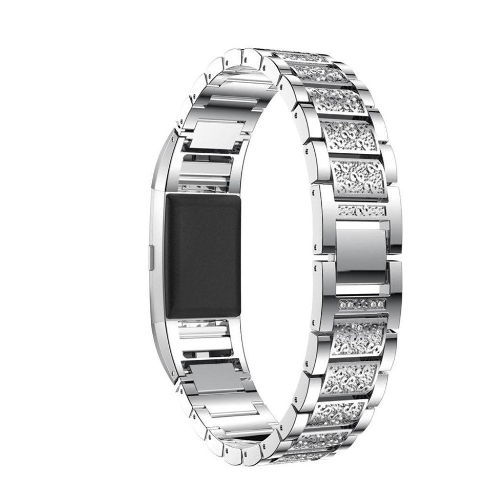 Meget flot Fitbit Charge 2 Metal Rem - Sølv#serie_2