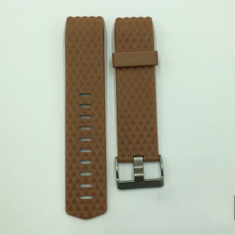 Vildt slidstærk Fitbit Charge 2 Silikone Rem - Brun#serie_7
