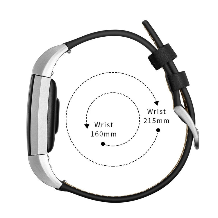 Mega cool Fitbit Charge 2 Ægte læder Rem - Sort#serie_1
