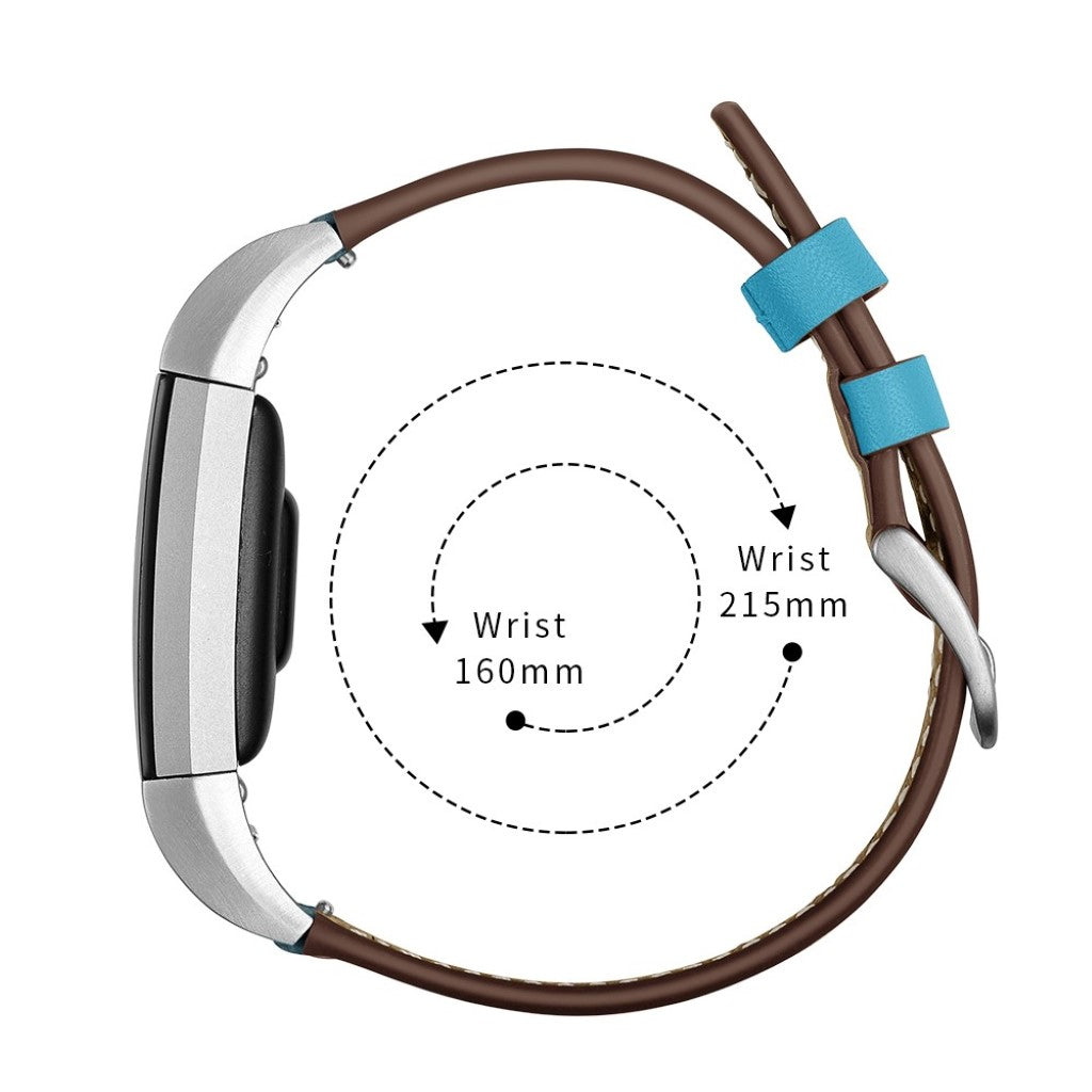 Mega cool Fitbit Charge 2 Ægte læder Rem - Blå#serie_3