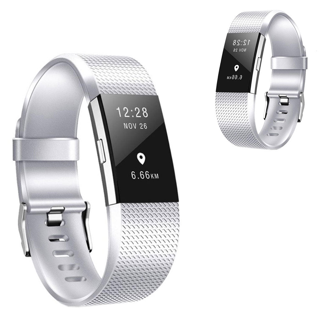 Udsøgt Fitbit Charge 2 Silikone Rem - Størrelse: S - Sølv#serie_1