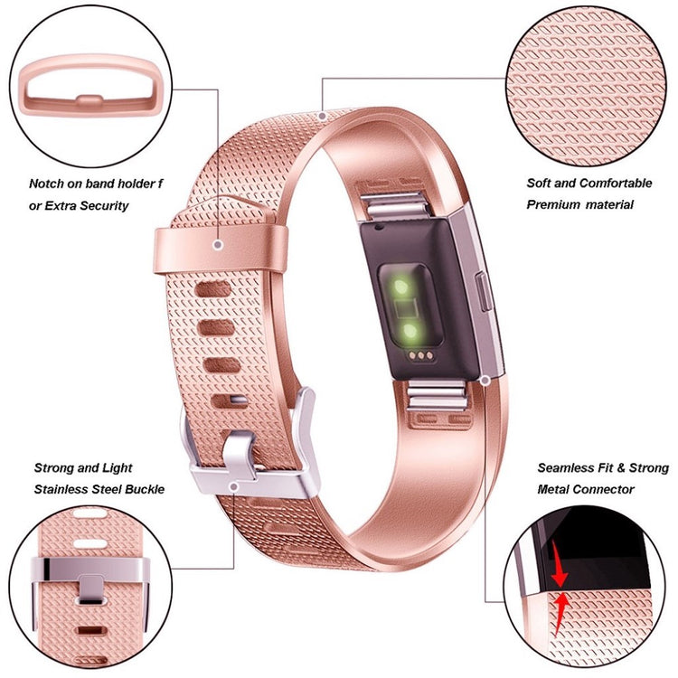 Udsøgt Fitbit Charge 2 Silikone Rem - Størrelse: S - Pink#serie_2