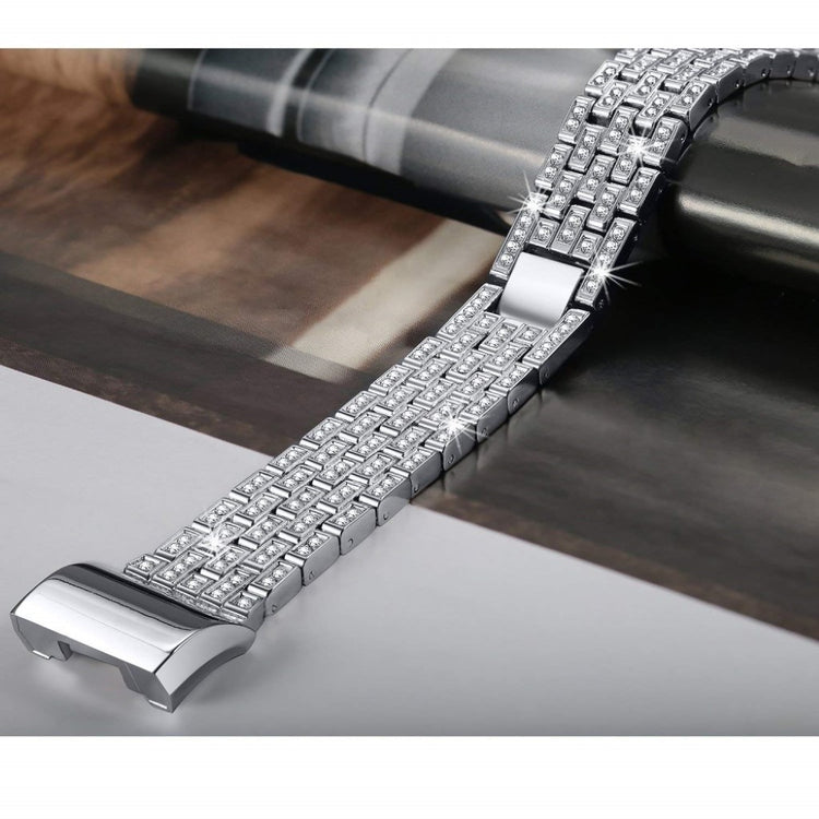 Rigtigt pænt Fitbit Charge 2 Metal og Rhinsten Rem - Sølv#serie_2