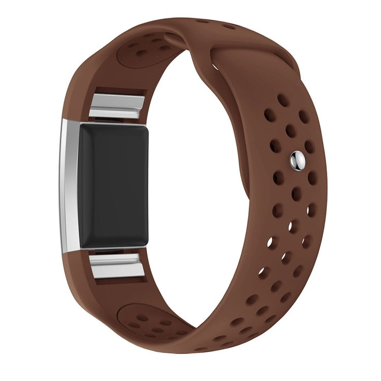 Meget elegant Fitbit Charge 2 Silikone Rem - Brun#serie_10