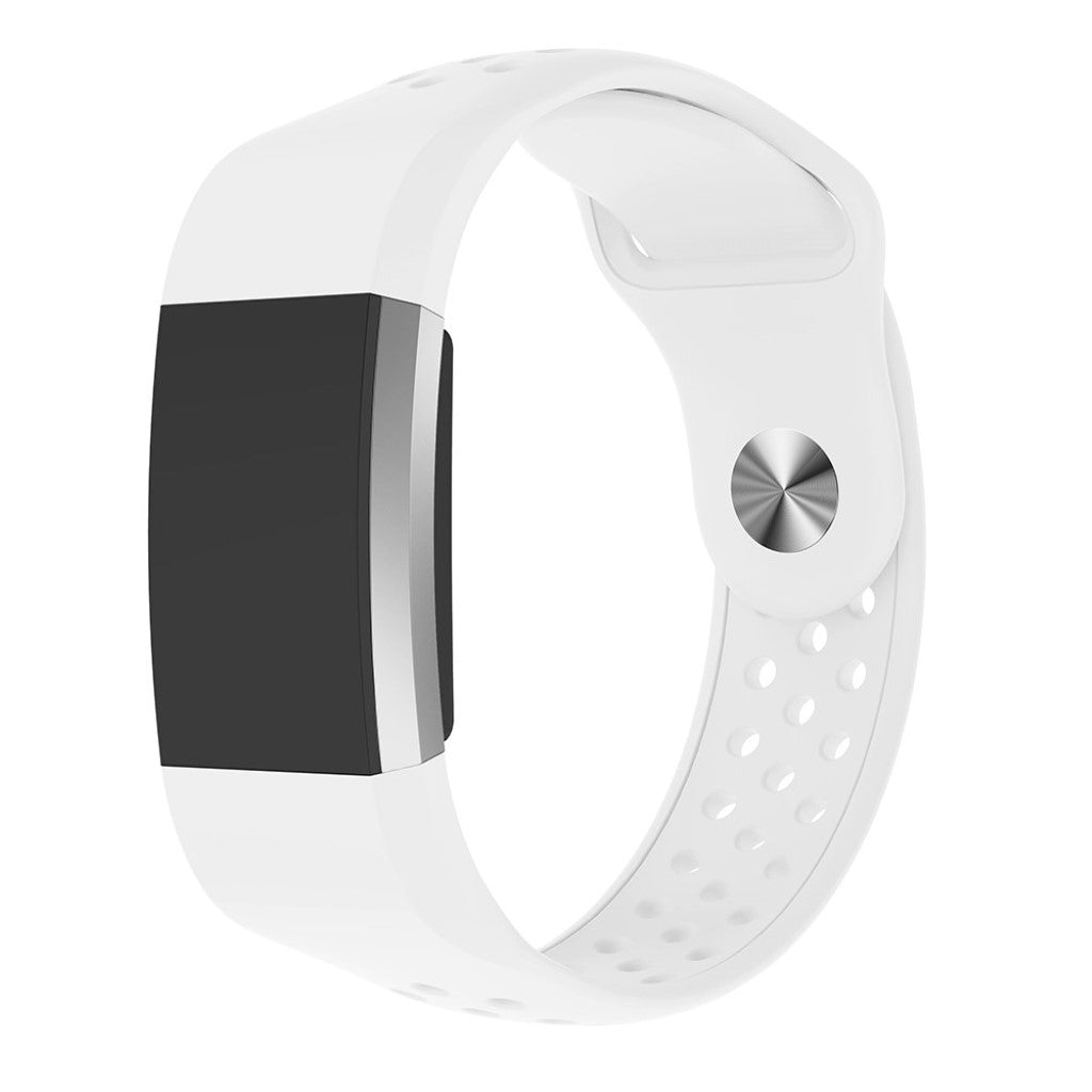 Meget elegant Fitbit Charge 2 Silikone Rem - Hvid#serie_2