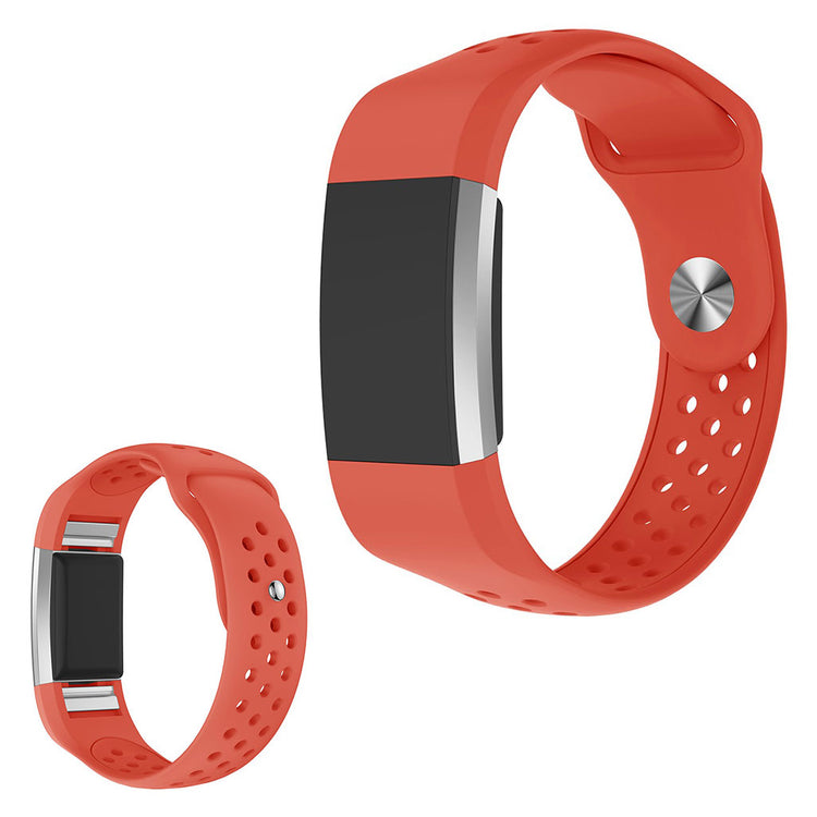 Meget elegant Fitbit Charge 2 Silikone Rem - Orange#serie_5