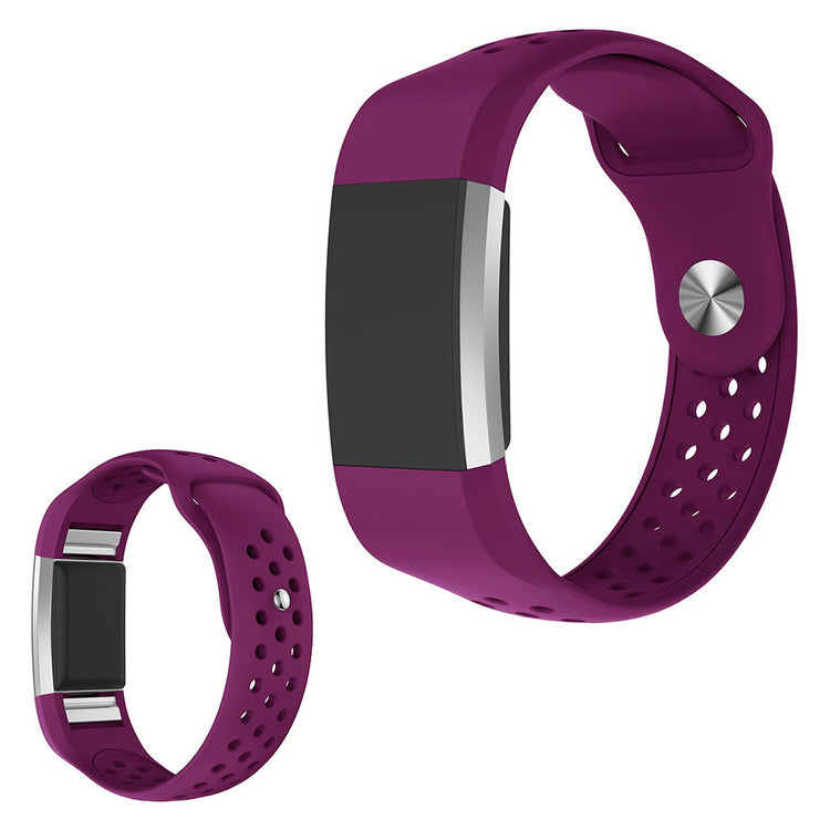 Meget elegant Fitbit Charge 2 Silikone Rem - Lilla#serie_9