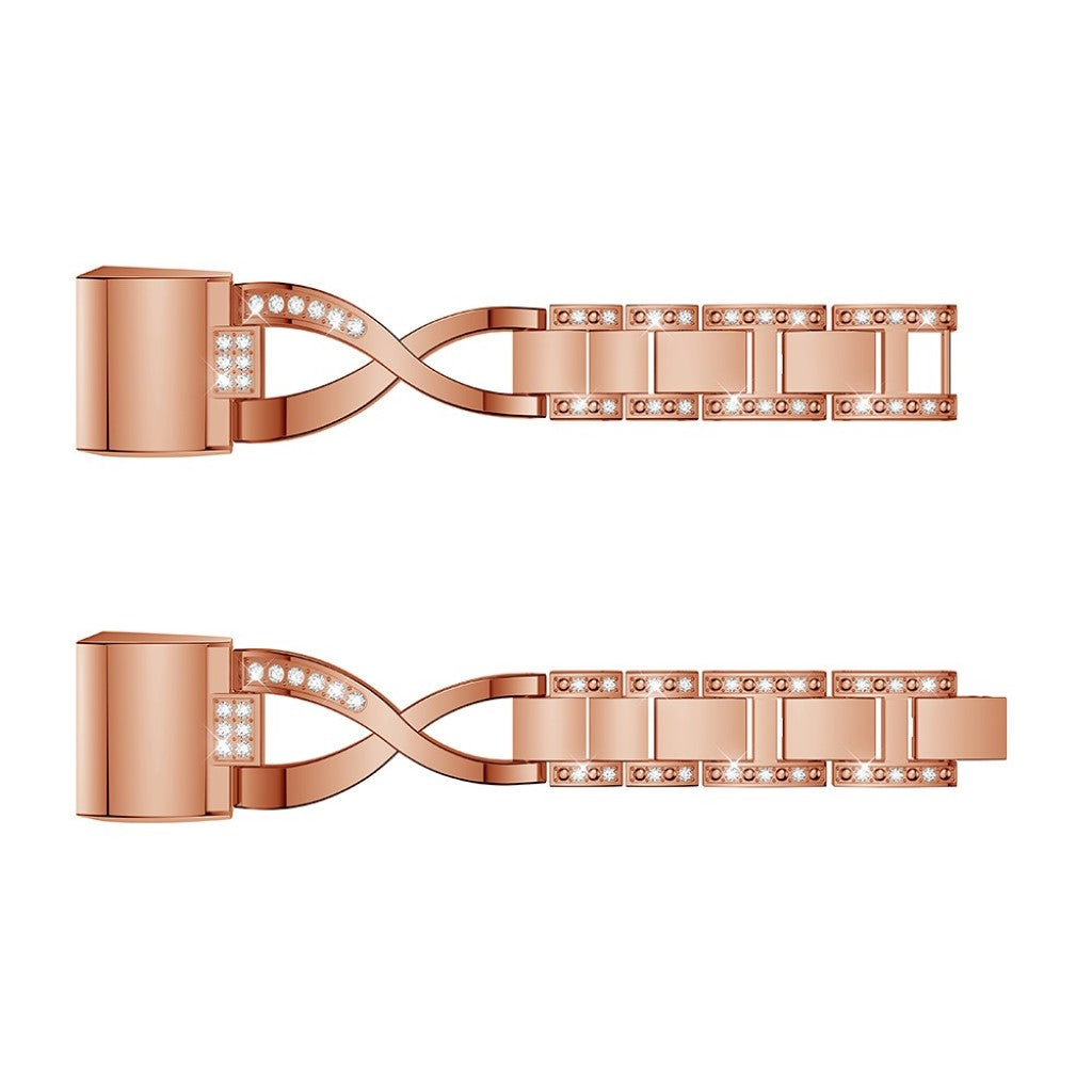 Helt vildt skøn Fitbit Charge 2 Metal og Rhinsten Rem - Pink#serie_3