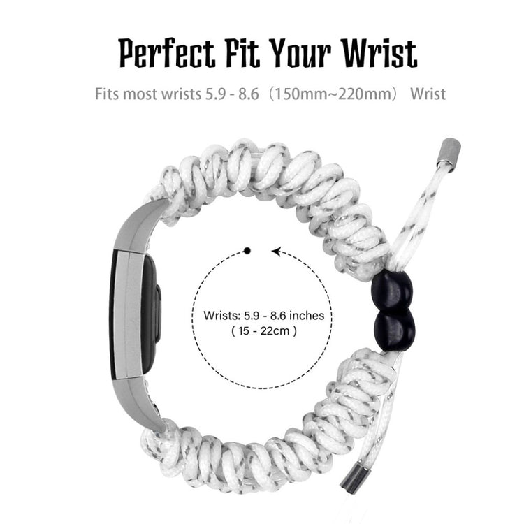 Meget elegant Fitbit Charge 2 Nylon Rem - Hvid#serie_10