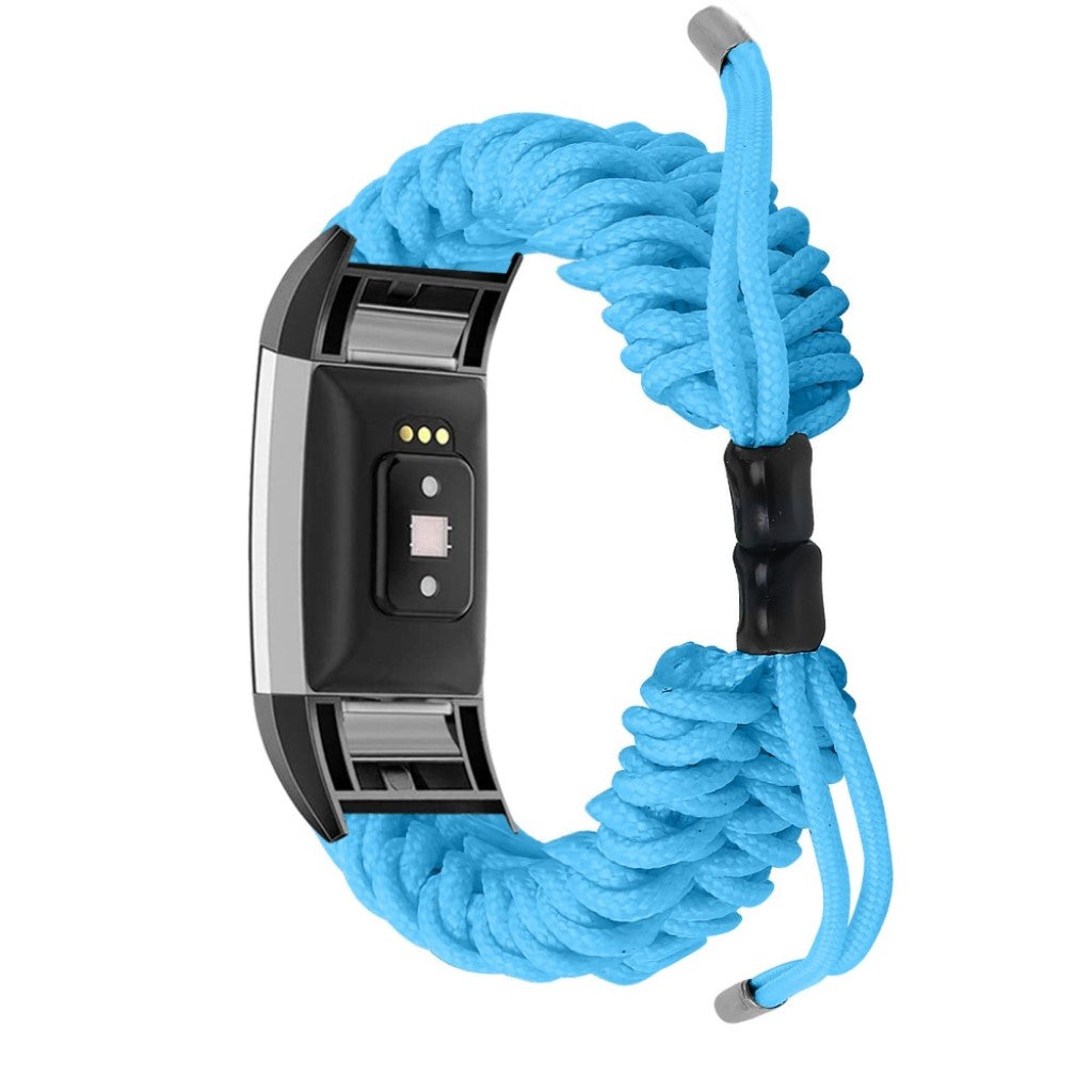Meget elegant Fitbit Charge 2 Nylon Rem - Blå#serie_4