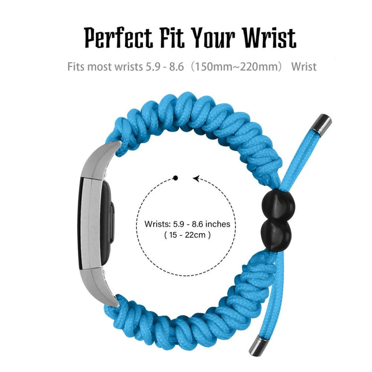 Meget elegant Fitbit Charge 2 Nylon Rem - Blå#serie_4