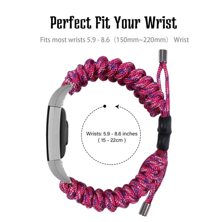Meget elegant Fitbit Charge 2 Nylon Rem - Pink#serie_6