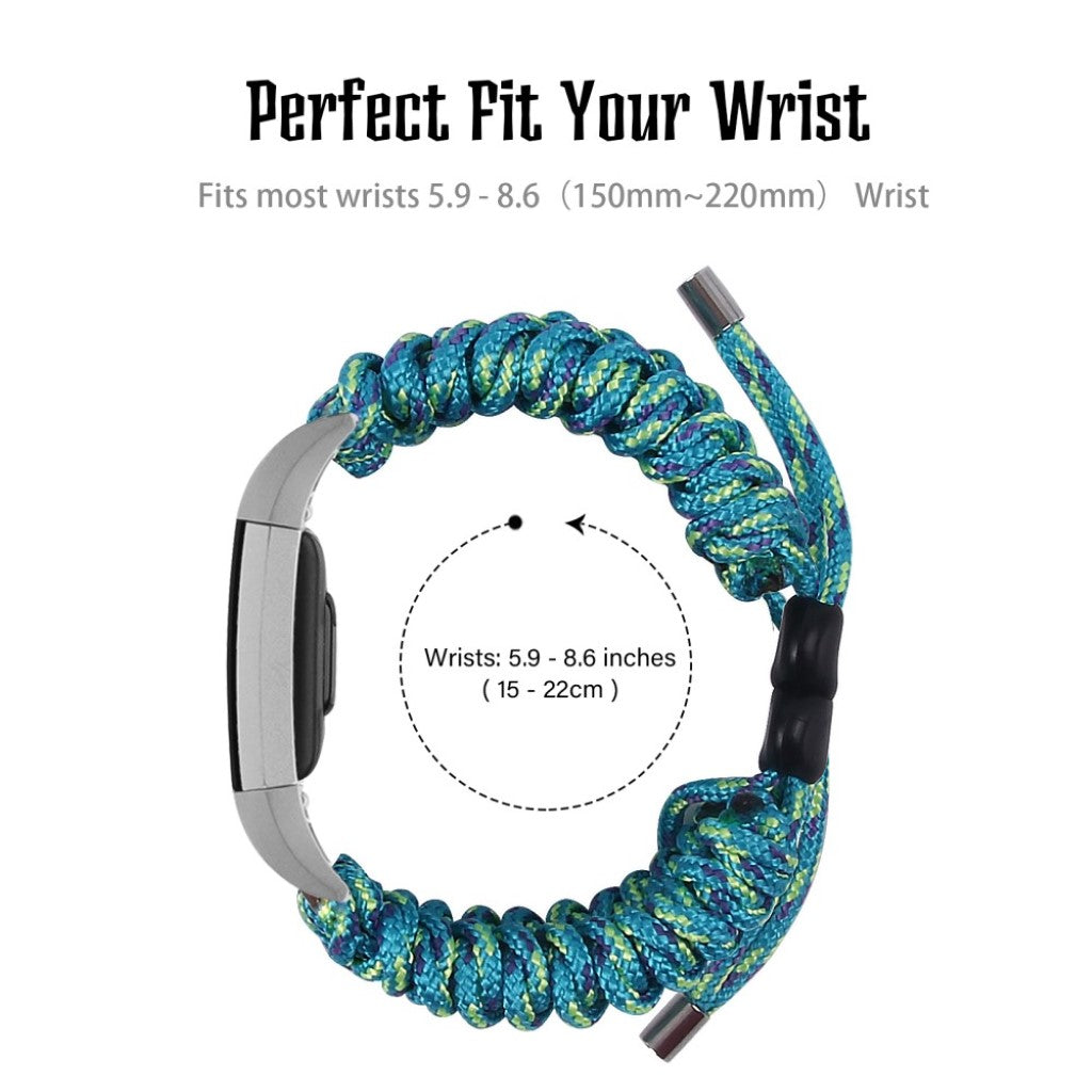 Meget elegant Fitbit Charge 2 Nylon Rem - Blå#serie_7