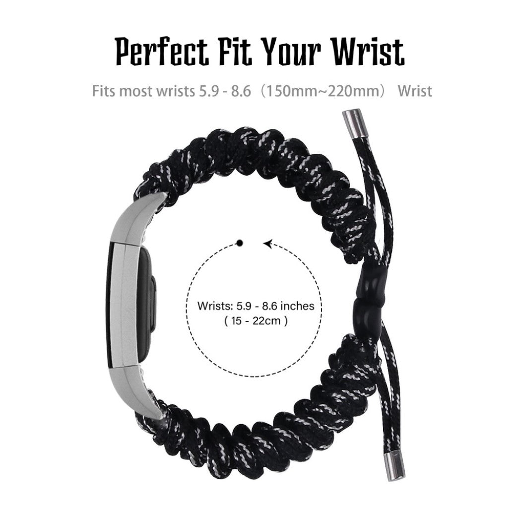 Meget elegant Fitbit Charge 2 Nylon Rem - Sort#serie_8