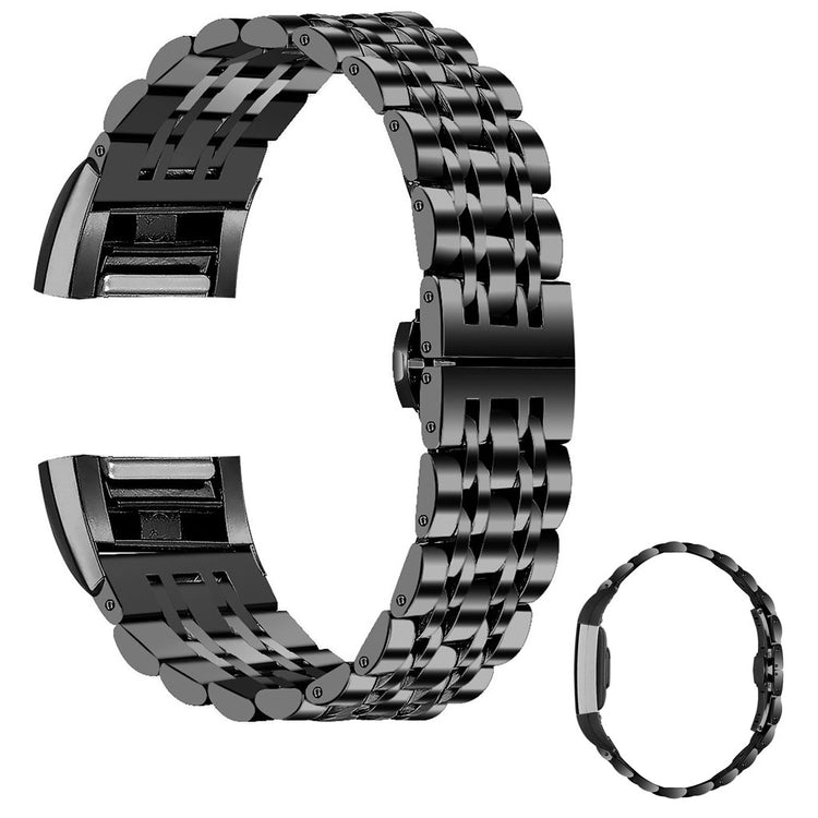 Rigtigt nydelig Fitbit Charge 2 Metal Rem - Sort#serie_1