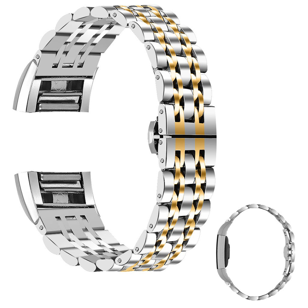 Rigtigt nydelig Fitbit Charge 2 Metal Rem - Sølv#serie_2