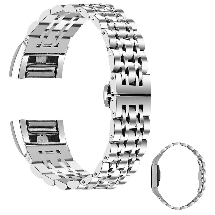 Rigtigt nydelig Fitbit Charge 2 Metal Rem - Sølv#serie_6