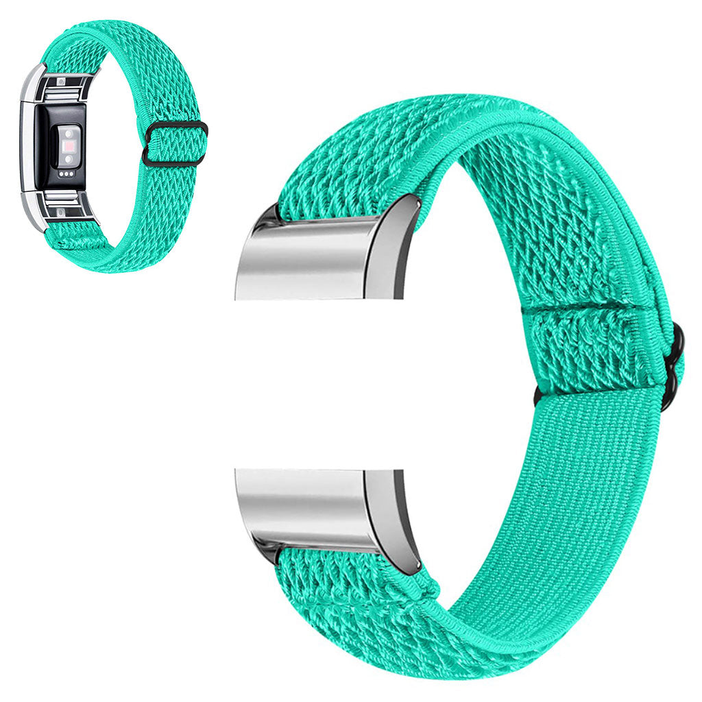 Meget slidstærk Fitbit Charge 2 Nylon Rem - Grøn#serie_2