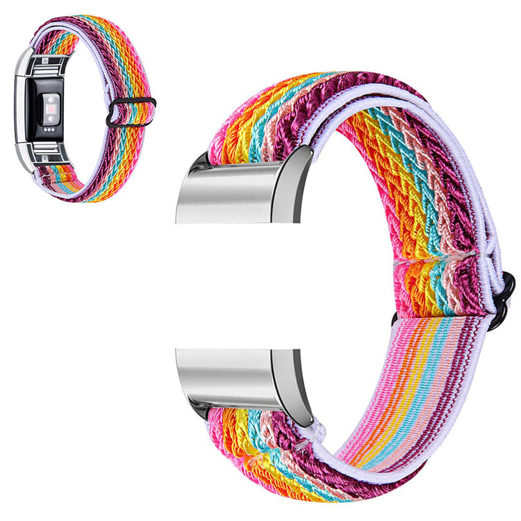Meget slidstærk Fitbit Charge 2 Nylon Rem - Flerfarvet#serie_3