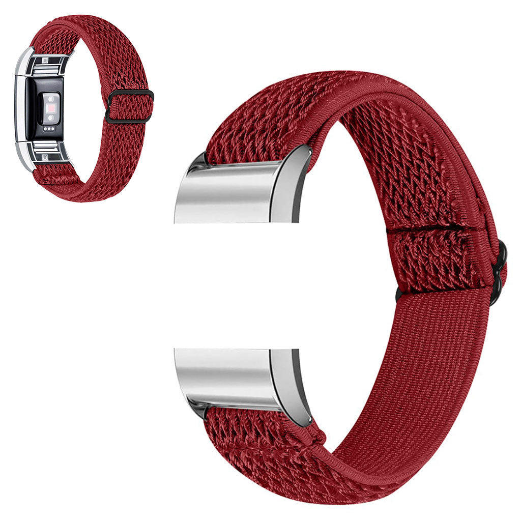 Meget slidstærk Fitbit Charge 2 Nylon Rem - Rød#serie_6