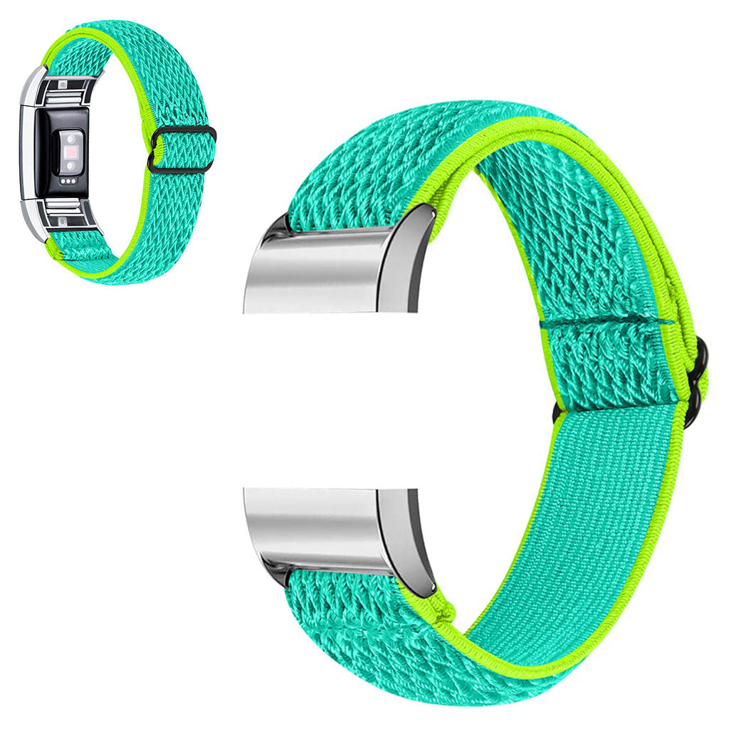 Meget slidstærk Fitbit Charge 2 Nylon Rem - Grøn#serie_7