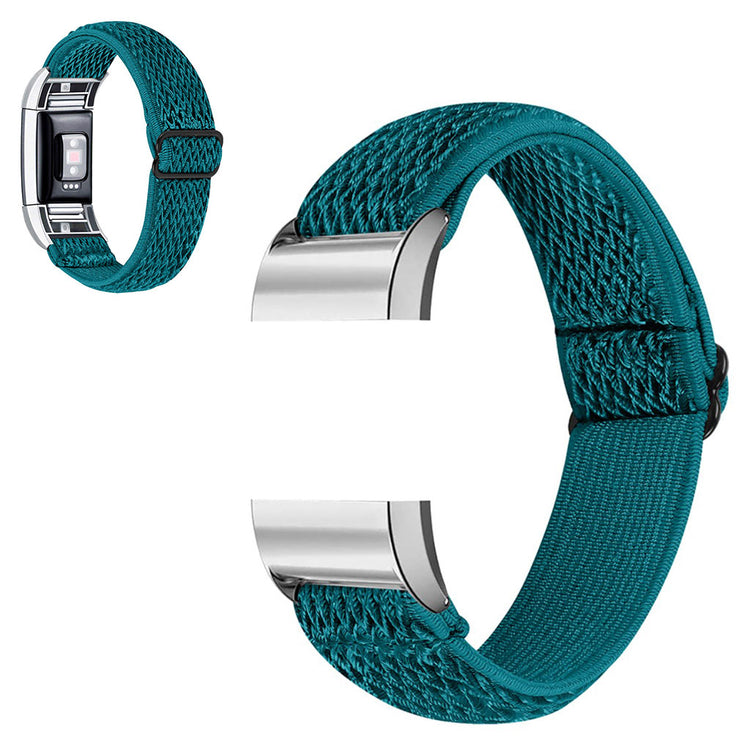 Meget slidstærk Fitbit Charge 2 Nylon Rem - Grøn#serie_9