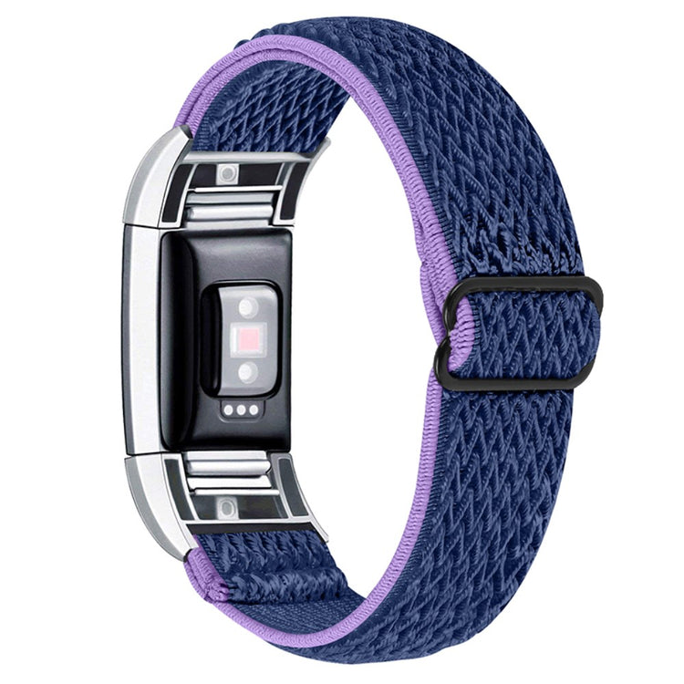 Rigtigt rart Fitbit Charge 2 Nylon Rem - Lilla#serie_11