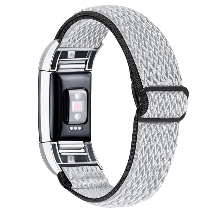 Rigtigt rart Fitbit Charge 2 Nylon Rem - Hvid#serie_4