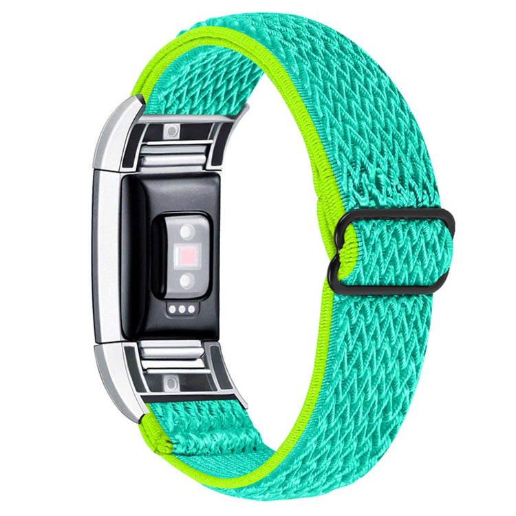 Rigtigt rart Fitbit Charge 2 Nylon Rem - Grøn#serie_7