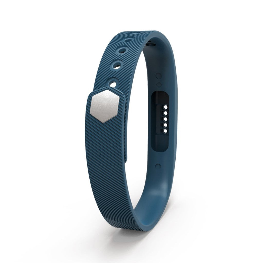 Super fint Fitbit Flex 2 Silikone Rem - Blå#serie_1