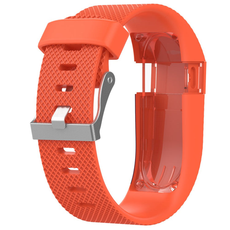 Super flot Fitbit Charge HR Silikone Rem - Størrelse: L - Orange#serie_1