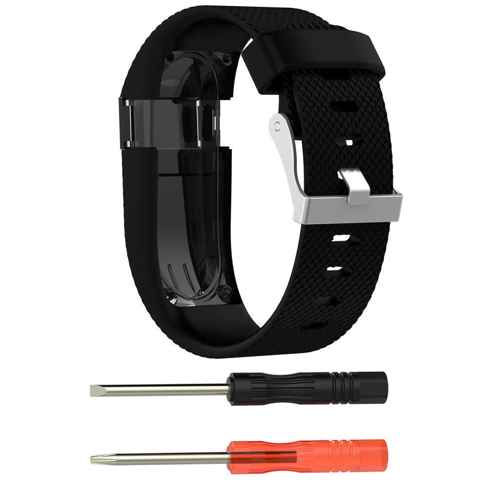 Supercool Fitbit Charge HR Silikone Rem - Størrelse: S - Sort#serie_2