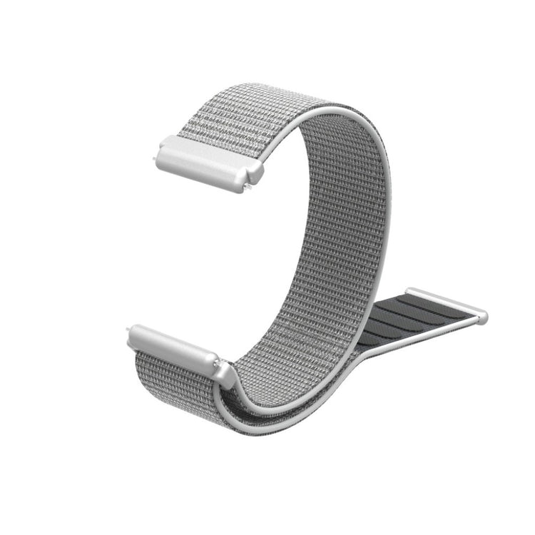 Super hårdfør Fitbit Versa Nylon Rem - Sølv#serie_8