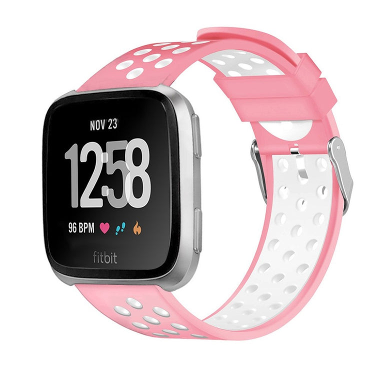 Meget holdbart Fitbit Versa Silikone Rem - Pink#serie_1