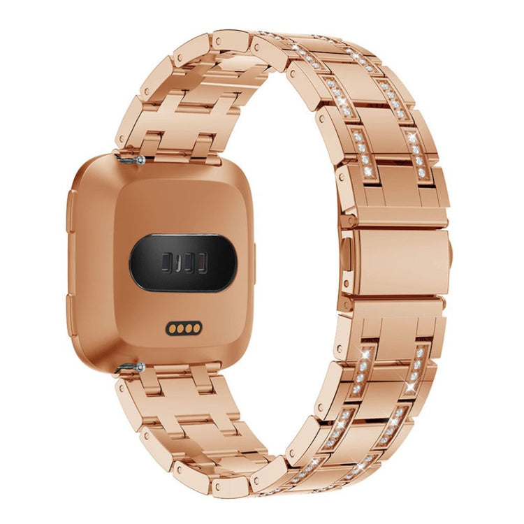 Meget flot Fitbit Versa Metal og Rhinsten Rem - Guld#serie_2