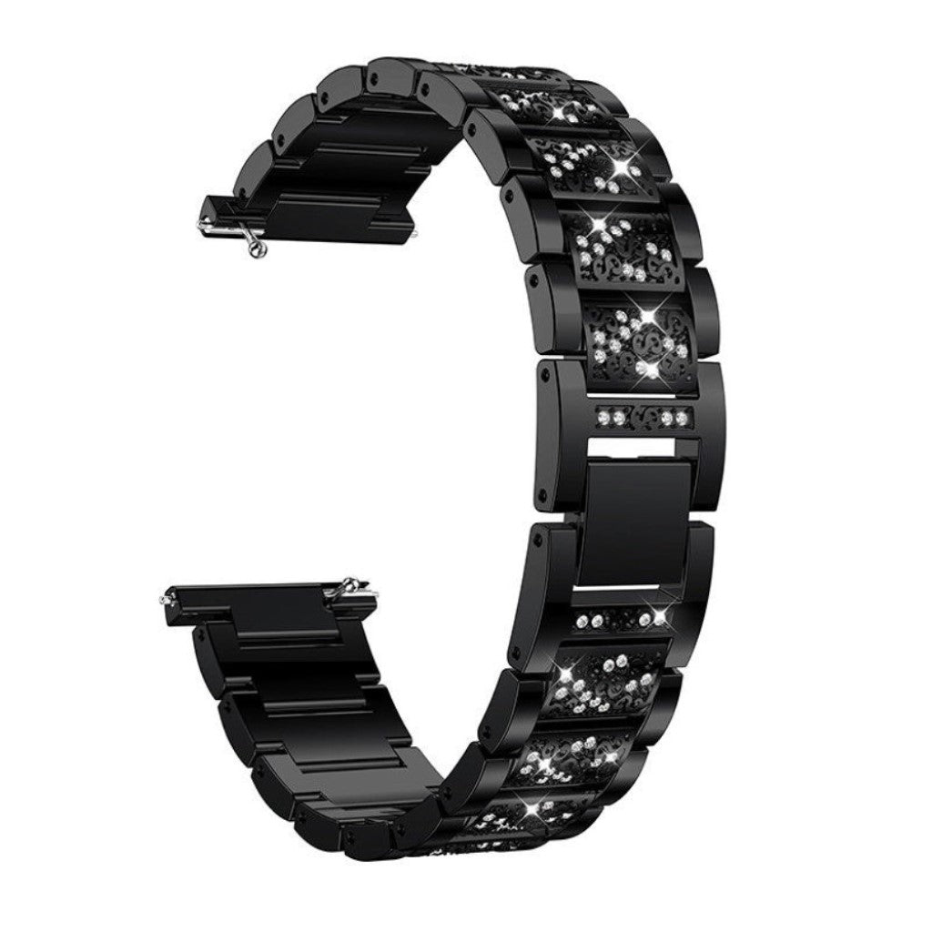 Super cool Fitbit Versa Metal og Rhinsten Rem - Sort#serie_5