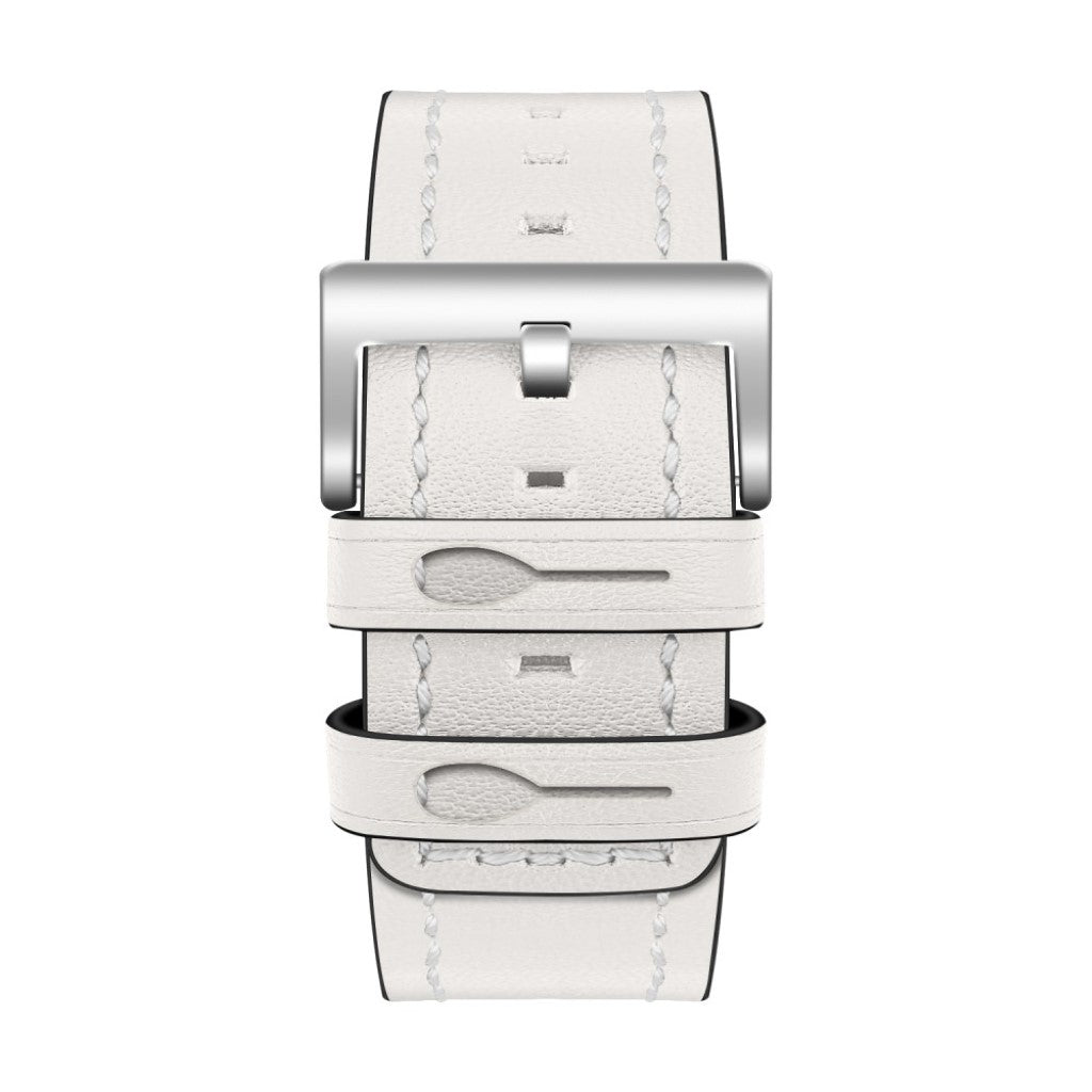 Mega smuk Fitbit Versa Ægte læder Rem - Hvid#serie_5