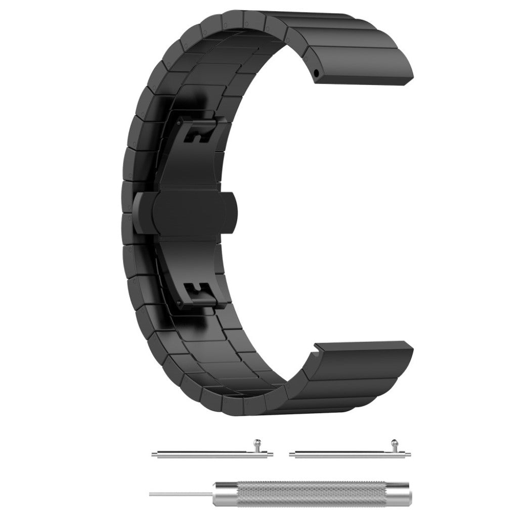 Stilfuld Fitbit Versa Metal Rem - Sort#serie_1