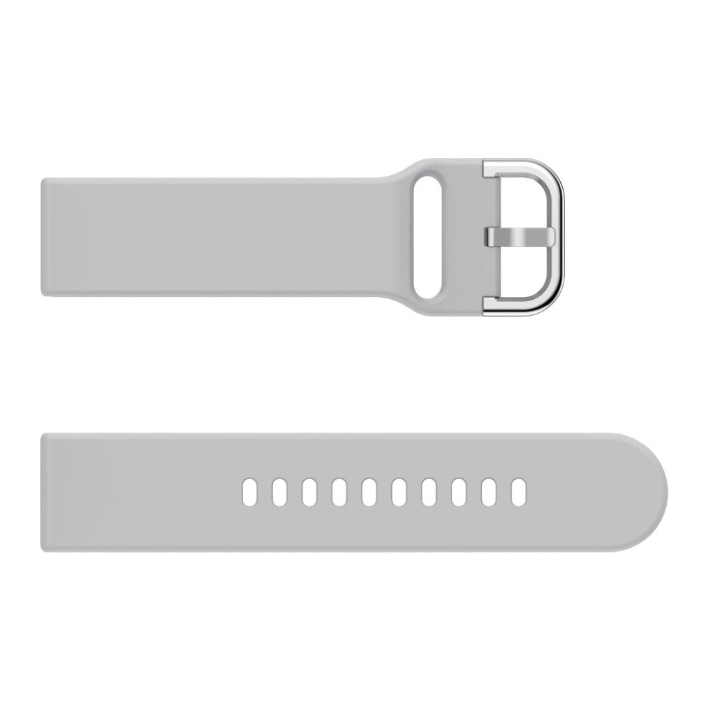 Vildt slidstærk Fitbit Versa Silikone Rem - Sølv#serie_3