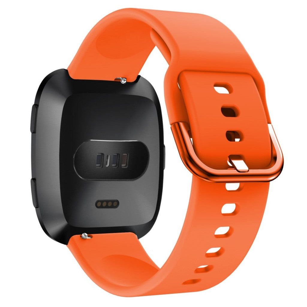 Vildt slidstærk Fitbit Versa Silikone Rem - Orange#serie_5