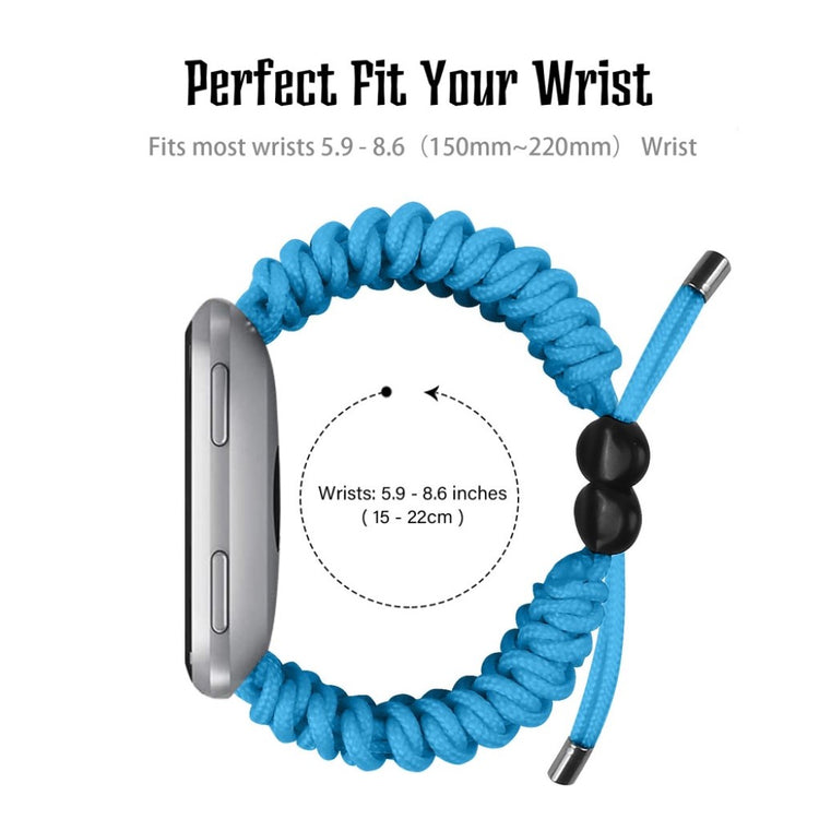 Rigtigt nydelig Fitbit Versa Nylon Rem - Blå#serie_4