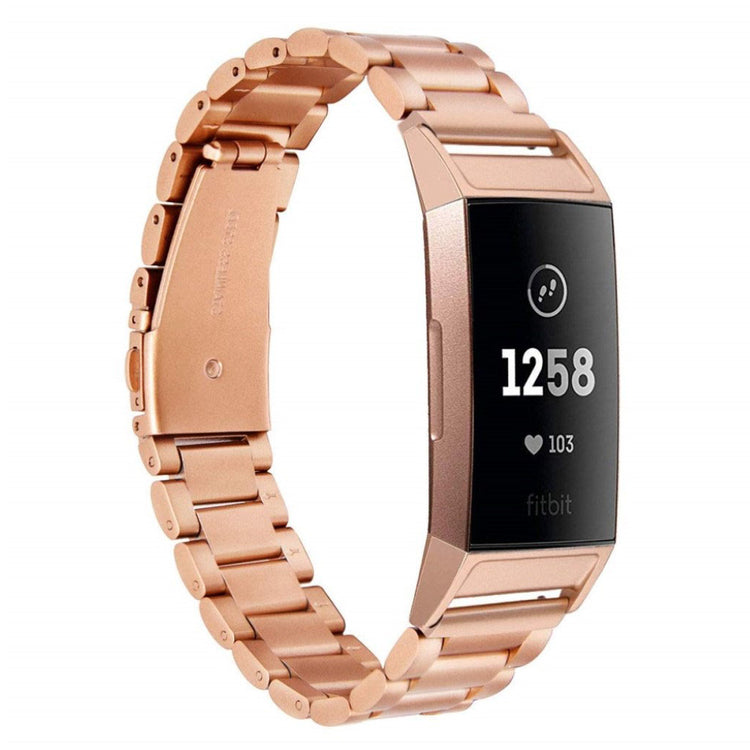 Super fed Fitbit Charge 3 Metal Rem - Guld#serie_1