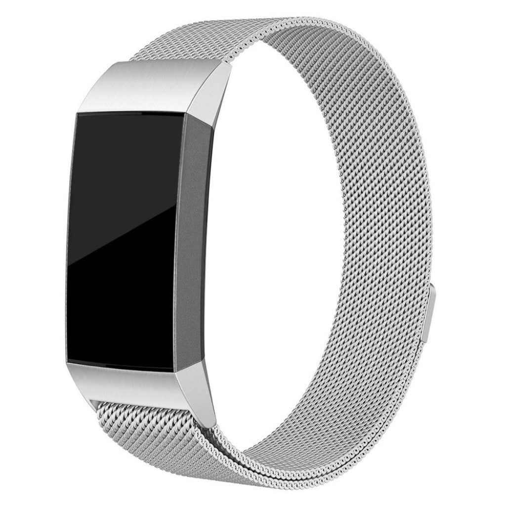 Vildt pænt Fitbit Charge 3 Metal Rem - Sølv#serie_4