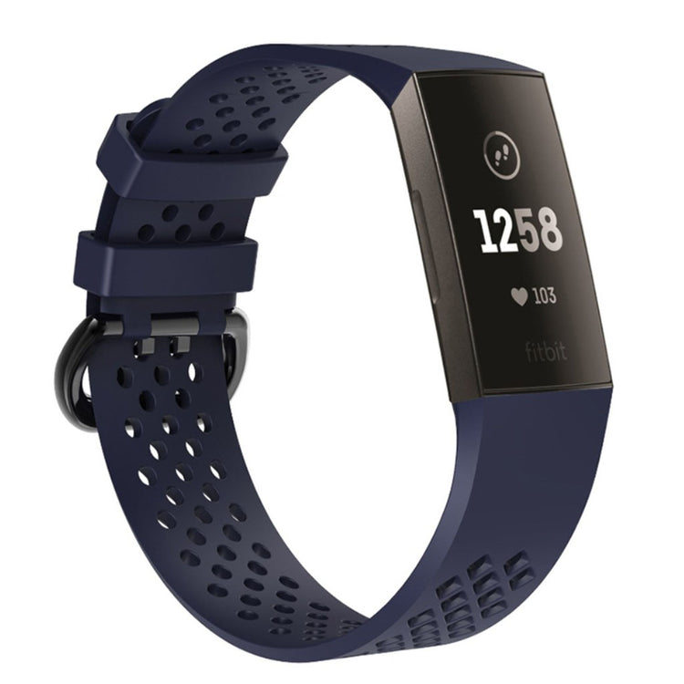 Flot Fitbit Charge 3 Silikone Rem - Blå#serie_3