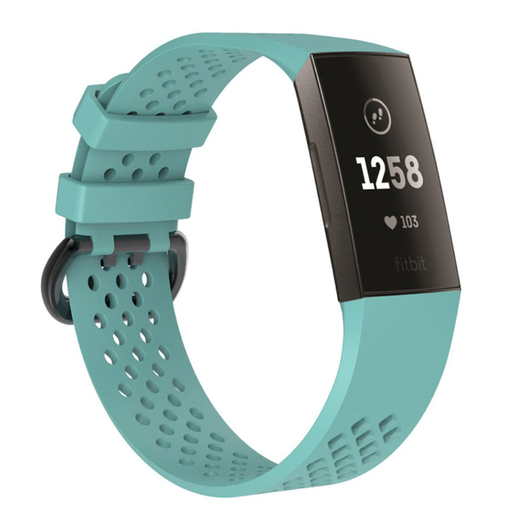 Flot Fitbit Charge 3 Silikone Rem - Grøn#serie_5