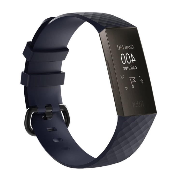 Mega smuk Fitbit Charge 3 Silikone Rem - Blå#serie_12