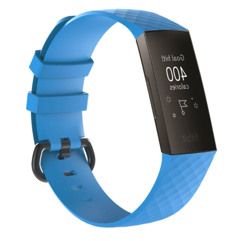 Mega smuk Fitbit Charge 3 Silikone Rem - Blå#serie_2