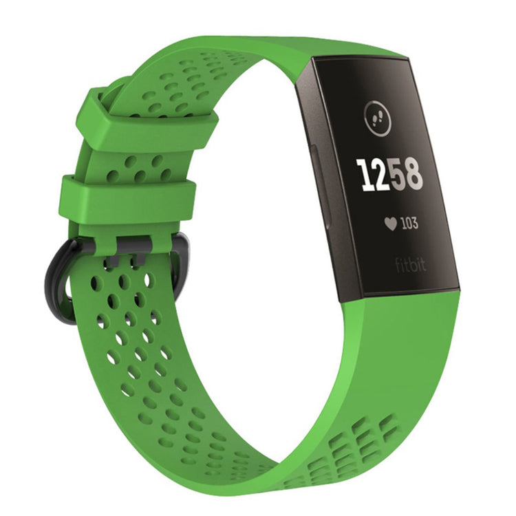 Mega smuk Fitbit Charge 3 Silikone Rem - Grøn#serie_4